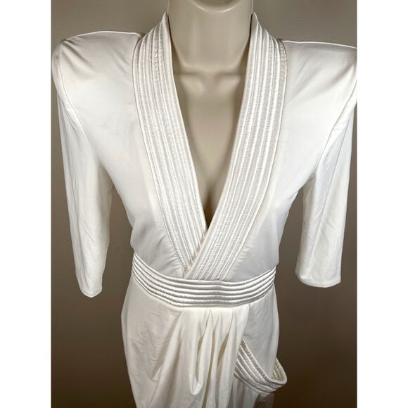 Zhivago Eye of Horus Long Sleeve White Midi Dress Size 4 - Picture 6 of 12